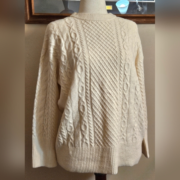 A New Day woman's long-sleeved cream sweater - Picture 3 of 8